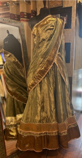 Tissue Crushed Lehnga